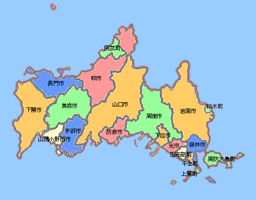 地図 山口 県